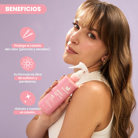 Natural Sant | What The Frizz - Heat Protectant, Detangling, and Anti-Frizz Spray with Natural Extracts 