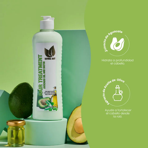 Tratamiento Aguacate, Aceite de Oliva y Biotina 16.9 Oz