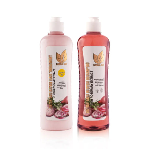 Onion, Rosemary and Biotin Set: Shampoo and Treatment