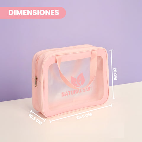 Cosmetiquera Natural Sant – Estuche de Viaje para Maquillaje y Productos Capilares