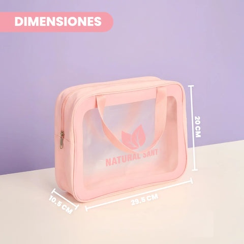 Cosmetiquera Natural Sant – Estuche de Viaje para Maquillaje y Productos Capilares