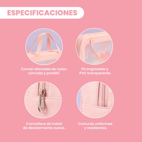 Cosmetiquera Natural Sant – Estuche de Viaje para Maquillaje y Productos Capilares
