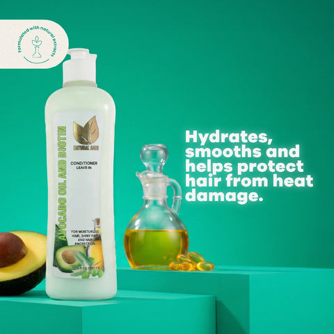 Tratamiento reparador para el cabello seco: aguacate y biotina para un cabello brillante y con brillo