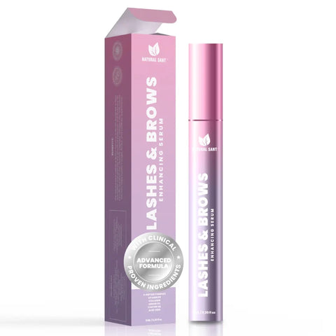 Natural Lash & Brow Growth Serum with Peptides, Biotin & Collagen