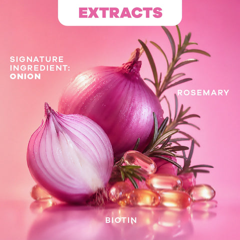 Hair Growth Treatment with Onion, Rosemary & Biotin for Stronger Hair