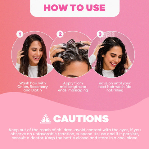 Hair Growth Treatment with Onion, Rosemary & Biotin for Stronger Hair