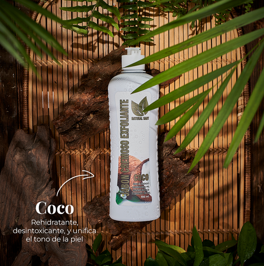 Jabón Cremoso Exfoliante de COCO 16.9 Oz