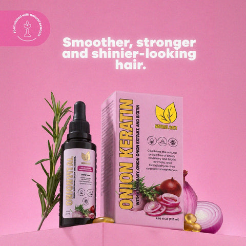 Onion, Rosemary, and Biotin Keratin Duo + FREE Onionvital | At-Home Hair Straightening Without Formaldehyde