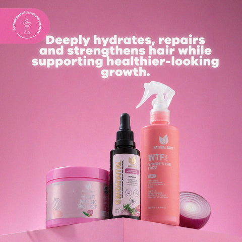 Deep Hydration Hair Mask + Frizz Control WTF + FREE Onion Growth Serum
