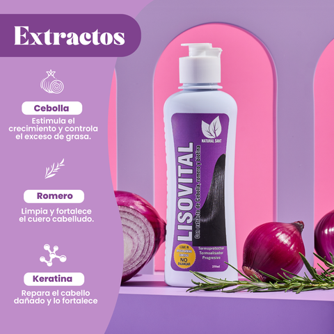 Bundle Especial: Sérum Capilar Onionvital X2 + Set LisoVital: Shampoo Y Leave-In