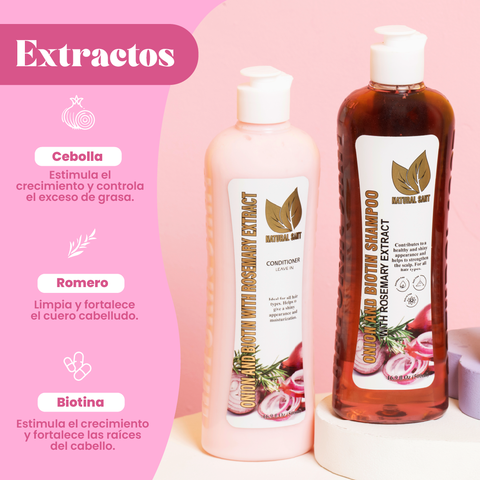 Bundle Especial: Sérum capilar Onionvital x2 + Set de cebolla, romero y biotina