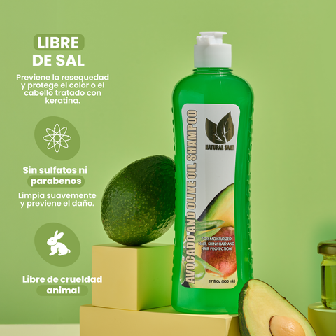 Bundle especial:  Set Aguacate: Shampoo y Tratamiento + Set corporal naranja