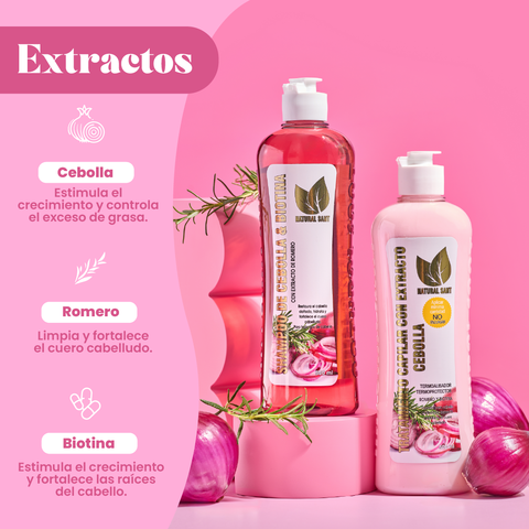 Bundle especial: Mascarilla capilar Batanavital + Set de cebolla, romero y biotina