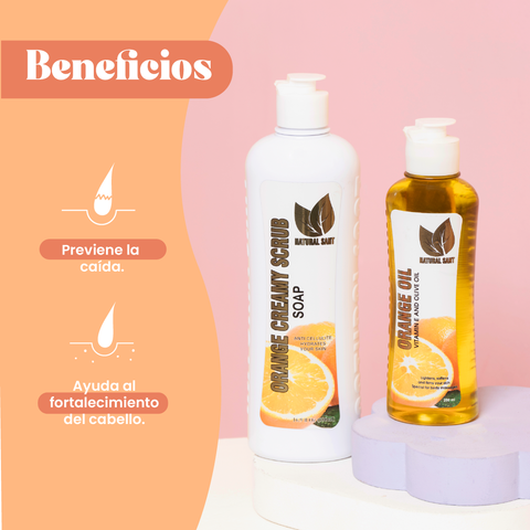 Bundle especial:  Set Aguacate: Shampoo y Tratamiento + Set corporal naranja