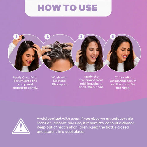 Set Lisovital Shampoo + Tratamiento + Serum Onionvital GRATIS | Control Frizz y Cabello Suave