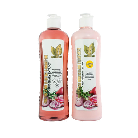 Onion Shampoo & Hair Treatment Set | Hair Growth & Anti-Frizz System