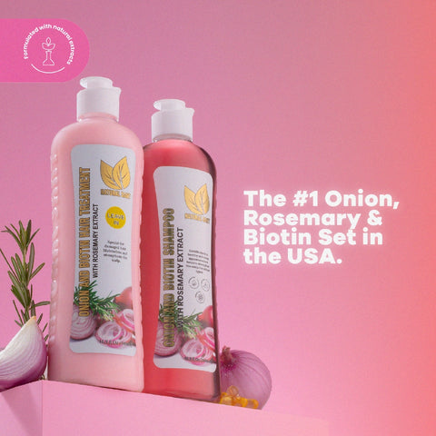 Onion Shampoo & Hair Treatment Set | Hair Growth & Anti-Frizz System