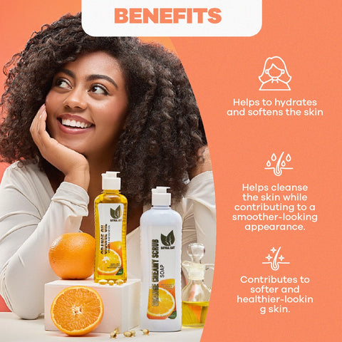 Set Corporal de Naranja para una Piel Suave, Hidratada y Fresca