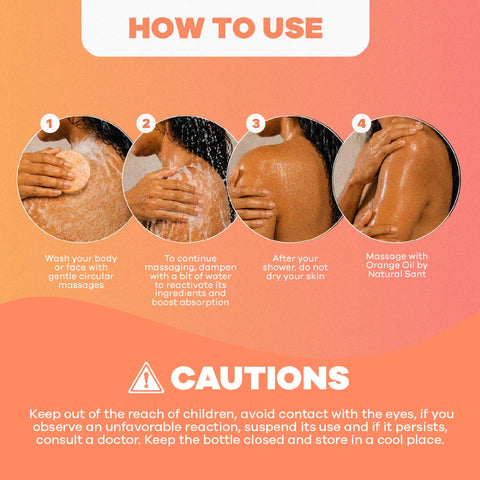 Jabón Cremoso Exfoliante de Naranja para Piel Suave y Radiante