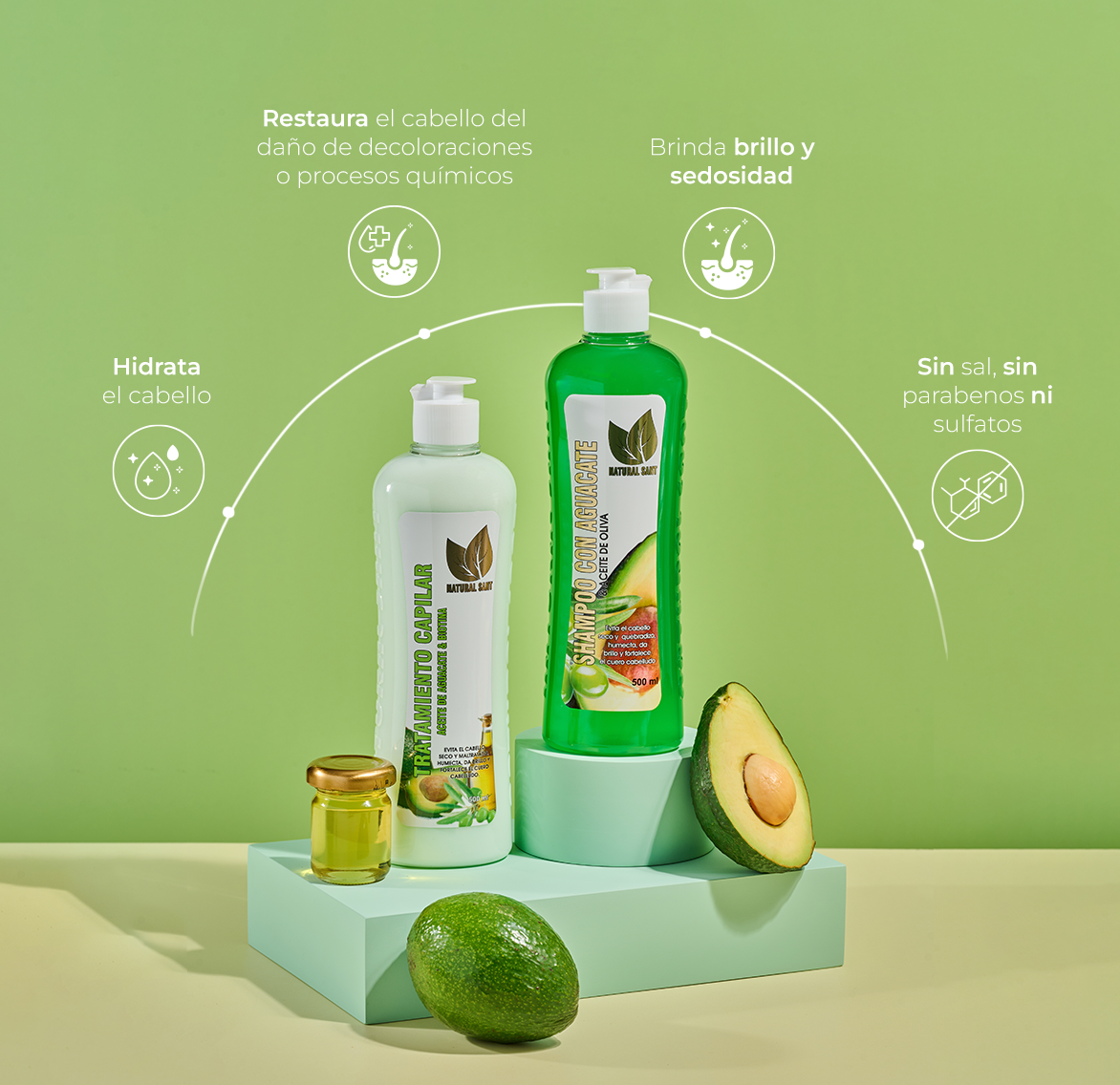 SET Aguacate: Shampoo y Tratamiento