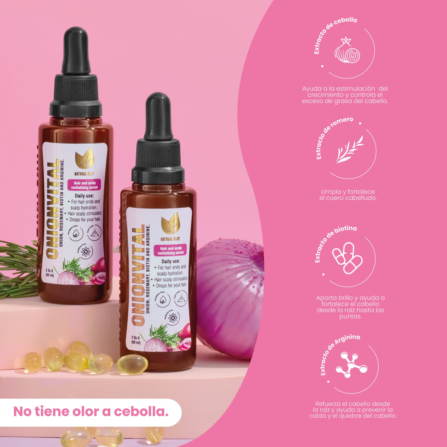 Bundle: 1 set of onion + Onionvital capsules + Onionvital Serum